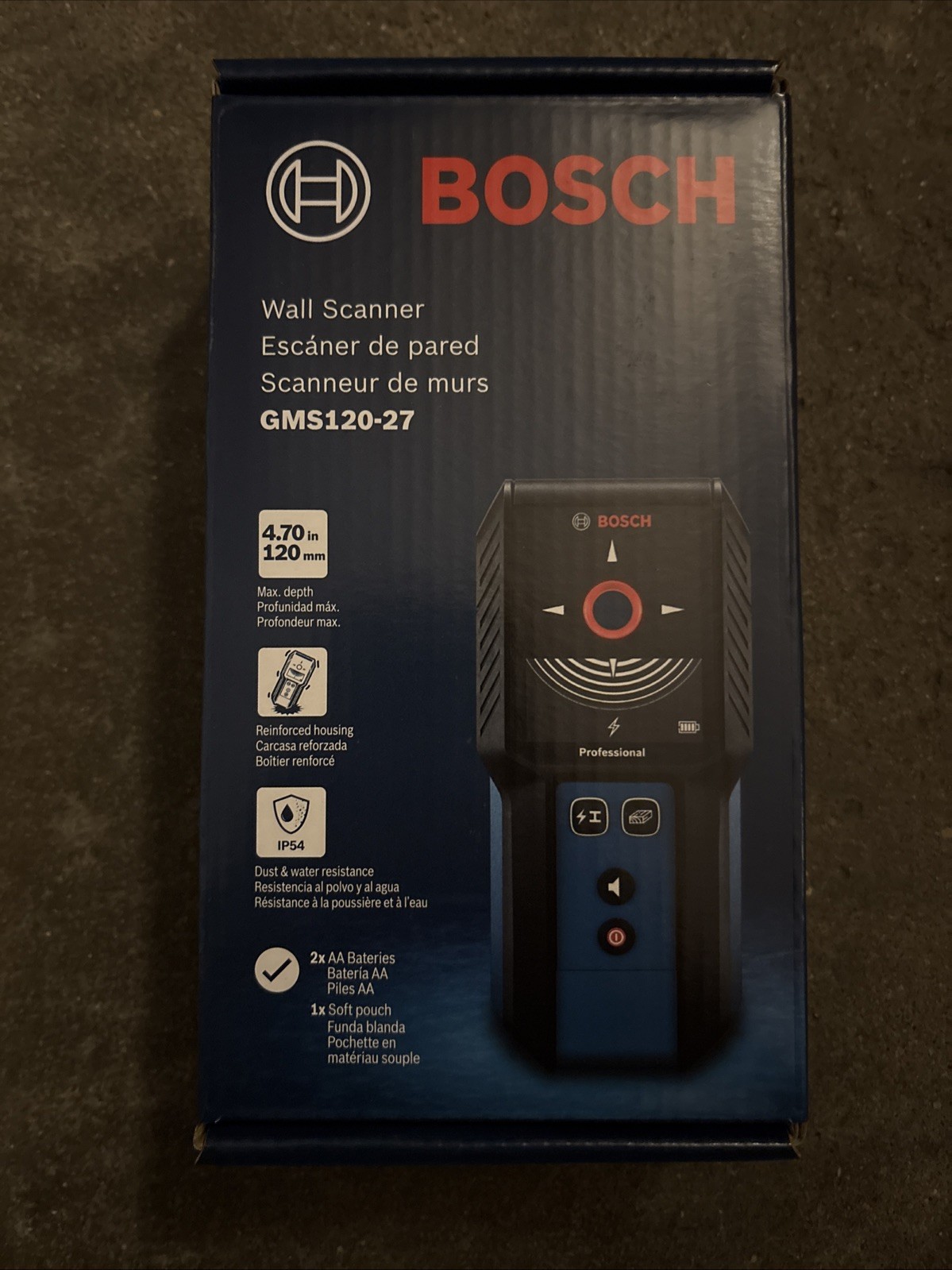Bosch 4-in Scan Depth Electric/Metal/Wood Finder GMS120-27 [Brand New]