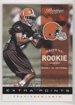 2012 Playoff Prestige Extra Points Black 9/10 Travis Benjamin #300 Rookie RC 0c6