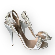 Oscar de la Renta Zemma Bridal Ivory Slingback Heels EU 39 US 9