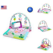 Bright Starts Treetop Bloom Baby Activity Gym Tummy Time Mat Toy Bar And 4 Toys