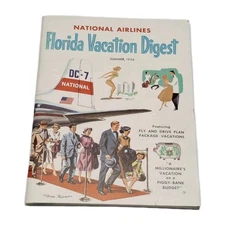 National Airlines Florida Vacation Digest Summer 1956 Travel Souvenir Booklet