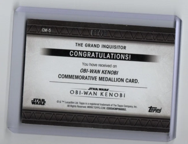 Star Wars Obi-Wan Kenobi Commemorative Medallion CM-5 Grand Inquisitor #07/25 - Image 2 of 4
