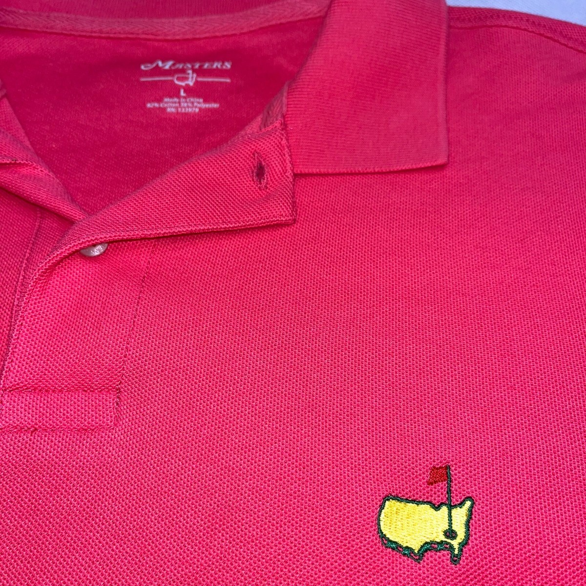 MASTERS シャツ　ピンク Masters Shirt Mens L Pink Plain Short Sleeve Collared Casual