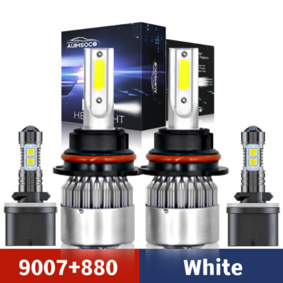 for Dodge RAM 1500 2500 3500 1994-2001 LED Headlight High/Low + Fog Lights Bulbs