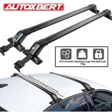 Universal Car Top Roof Rack Cross Bar 42" Luggage Carrier Aluminum w/ Lock