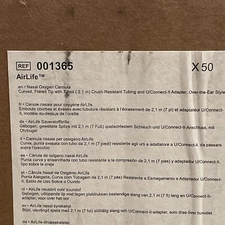 Vyaire AirLife 001365 Nasal Cannula (Case of 50) 2025-08-22