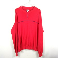 Vintage Lee Long Sleeve Snap Button Polo Shirt Size XL Made In USA