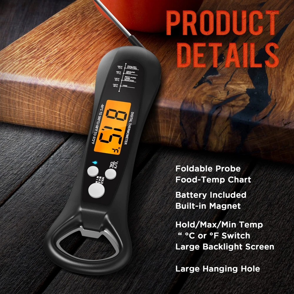 Meat Thermometer Digital, Instant Read Meat ThermometerI for Grill and Cookin...
