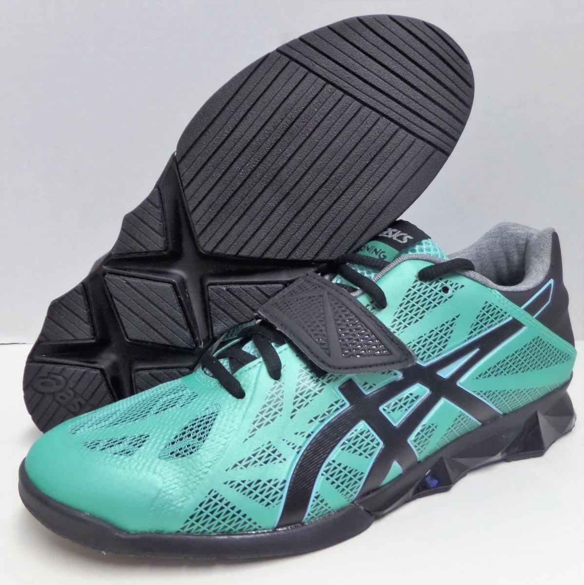 Asics Lift Master Lite Weight Training Lifting Womens Shoes Teal Black Silver