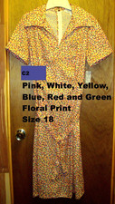 NEW Dress Short Sleeve Career or Sp Occ Sze 18 100% Polyester Multi Floral N432