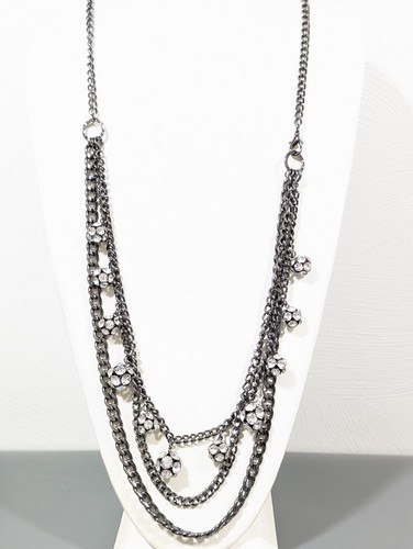 Premier Designs All Decked Out wandelbare Multi Kette Kristall Kugel Halskette 36"