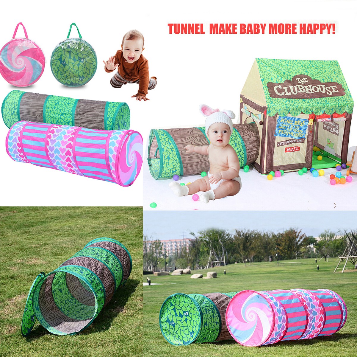 Outdoor Kids Play Tunnels Colorful Kids Play Tunnel Tent