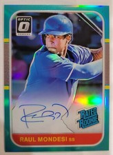 2016 Donruss Optic Raul Mondesi Prizm Rated Rookie Auto #/5 Royals retro 1987 SP