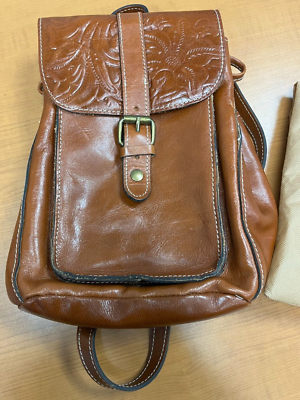 Patricia Nash Aberdeen Leather Backpack EUC Patricia Nash Aberdeen Brown Leather Small Backpack Purse  main image 2