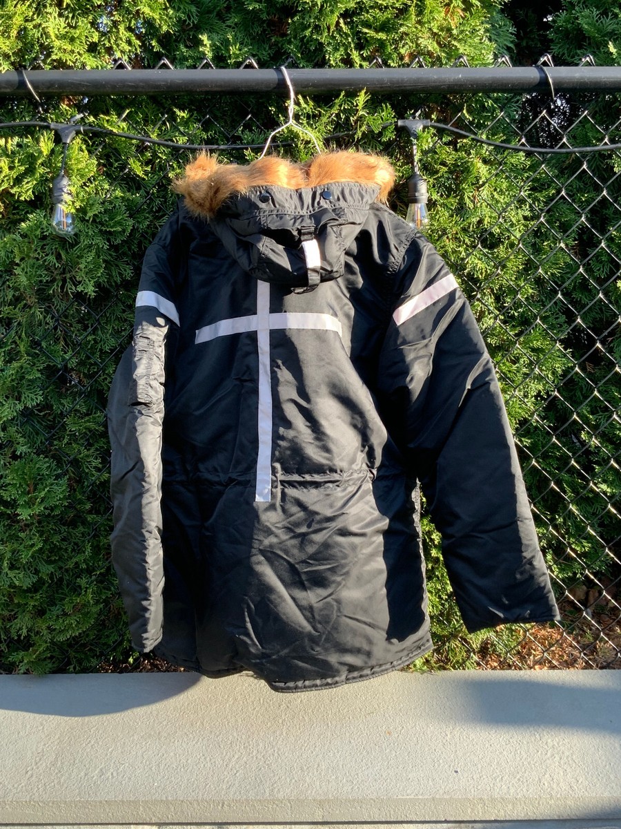 Supreme Reflective Cross N-3B Parka- FW 17- Black- XL- New Supreme Reflective Cross N-3B Parka- FW 17- Black- XL- New