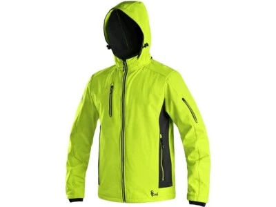 CXS Warnschutz Softshelljacke Stretch, wärmende Winter Fahrradjacke in Signalfarbe