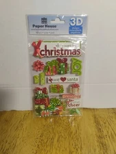 Paper House Productions STDM-179E 3D Stickers, All I Want for Christmas