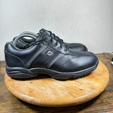 Footjoy Greenjoy Golf Shoes 45471 Black Leather Shoes Sneakers Mens Size 10 M