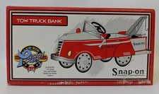1999 CROWN PREMIUMS 1:6 Scale SNAP-ON Tow Truck Pedal Car Bank, SEALED IN BOX