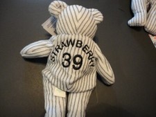 1998 Darryl Strawberry 39 Yankees Salvino's Bamm Beanos Beanie Bear