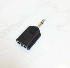 6.3mm 1/4" Phono Stereo Plug Male to Dual 6.3mm Jack Female Adapter connector