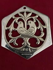 12 Days Christmas Ornament Reed & Barton Silverplate Two Turtle Doves Second