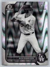 2022  Bowman Chrome #BDC-165 Nick Biddison BW Raywave DODGERS