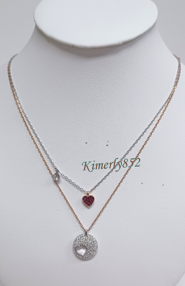 ★SWAROVSKI★Crystal Wishes Pendant セット ハート ネックレス Swarovski Crystal Wishes Heart Set 2 Pendants & Earrings Red