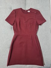 Whistles Women Burgundy Wine Red Maroon Evening Formal A Line Mini Dress Size 10