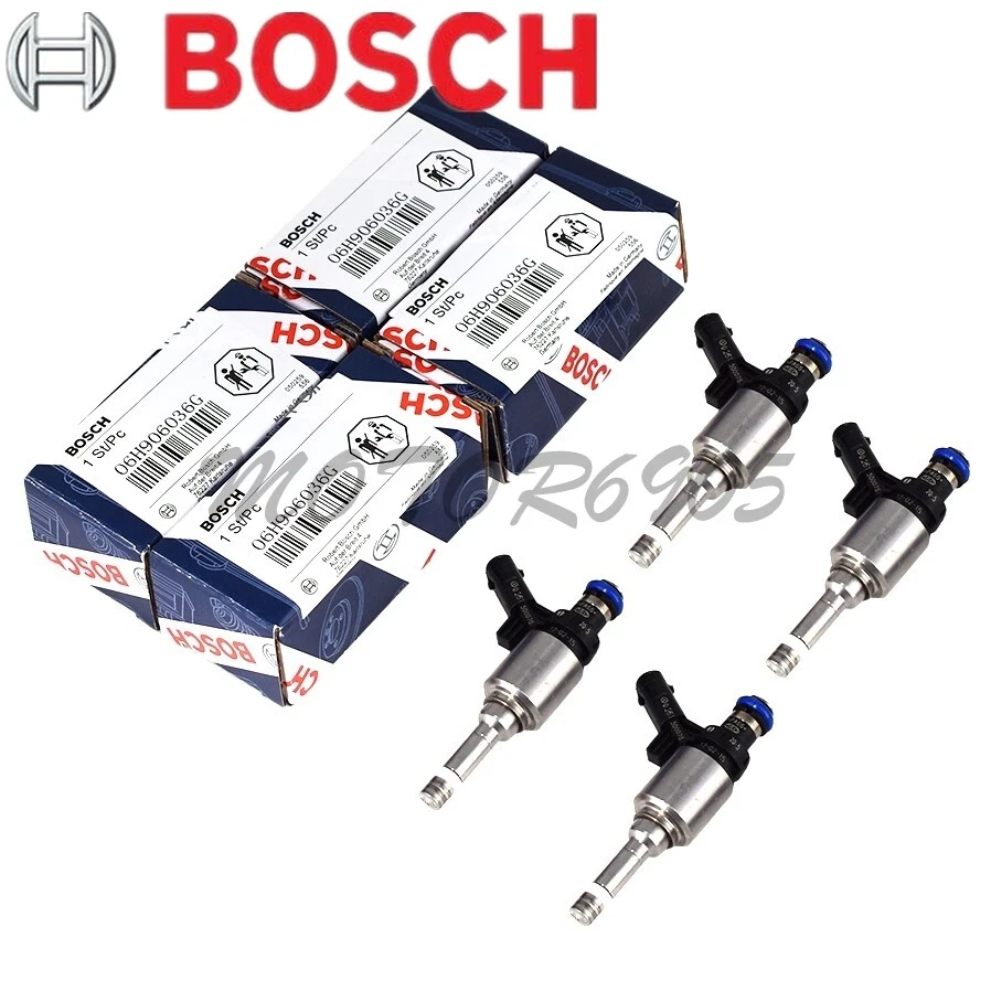 Inyectores de combustible 4 piezas OEM BOSCH 06H906036G para Audi A4 TT VW Jetta Golf CCTA 2.0T Foto 2 de 4