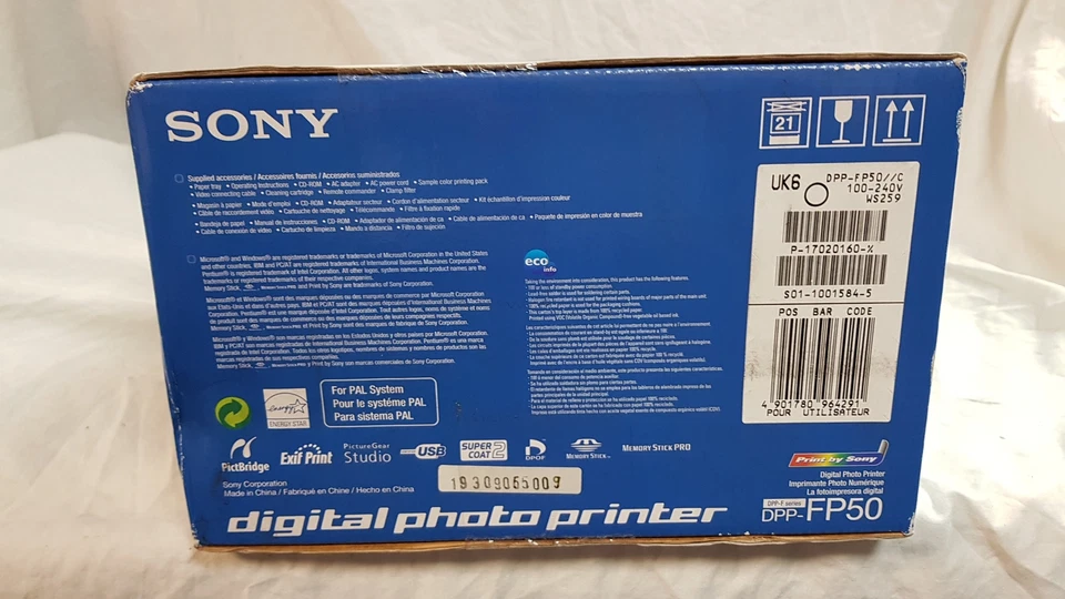 NEW SEALED Sony DPP-FP50 Digital Photo Printer Boxed - Image 3 of 4