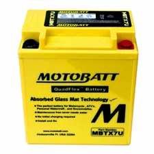 MotoBatt MBTX7U 12V 8AH AGM Powersport Battery - Motorcycle ATV Snowmobile