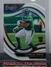 La’Mical Perine 2020 Select Field Level White Die Cut Prizm RC Jets 380