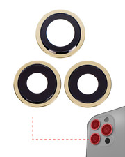 Replacement Back Camera Lens With Bracket Bezel For iPhone 11 Pro / Pro Max Gold