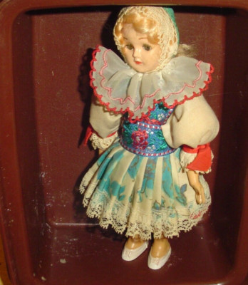 Vintage Czech 7'' tall doll in traditional clothing