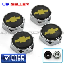 LICENSE PLATE BOLTS SCREWS FRAME CAPS 2 COLOR - US SELLER