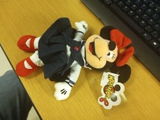 The Disney Store July Ruby Birthstone Minnie Mouse Bean Bag Plush