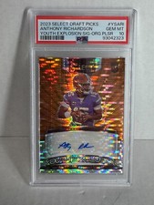 2023 Select PANINI Anthony Richardson ROOKIE AUTO EX ORANGE PULSAR /30 PSA 10