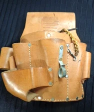 NOS Custom Leathercraft W500 Tool Belt Pouch Electrician USA Top Grain Cowhide