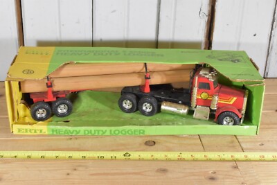 VINTAGE ERTL HEAVY DUTY LOGGER PETERBILT SEMI INTERNATIONAL S SERIES MISPRINT