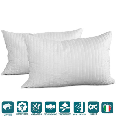 Cuscino In Piuma D'oca OverCloud™ | Morbido Medio 700 Fill Power | Federa Setosa | Certificato RDS