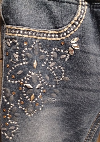 SO Girls Jeggings Dark Wash Leggings Size 8 Pull On Style Pant Elastic Waistband - Picture 5 of 12