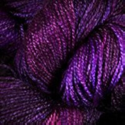 SABIDURIA Violet 50g Skein 420yd Malabrigo MORA Pure Shimmery Silk LACE YARN