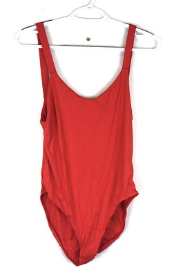 Vitamin A Women s Low Back Red One Piece Swimsuit Size 12