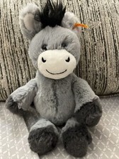 Steiff Dinkie Donkey Baby Lovey Plush 20cm/8in Stuffed Animal Ultra Soft Ear Tag