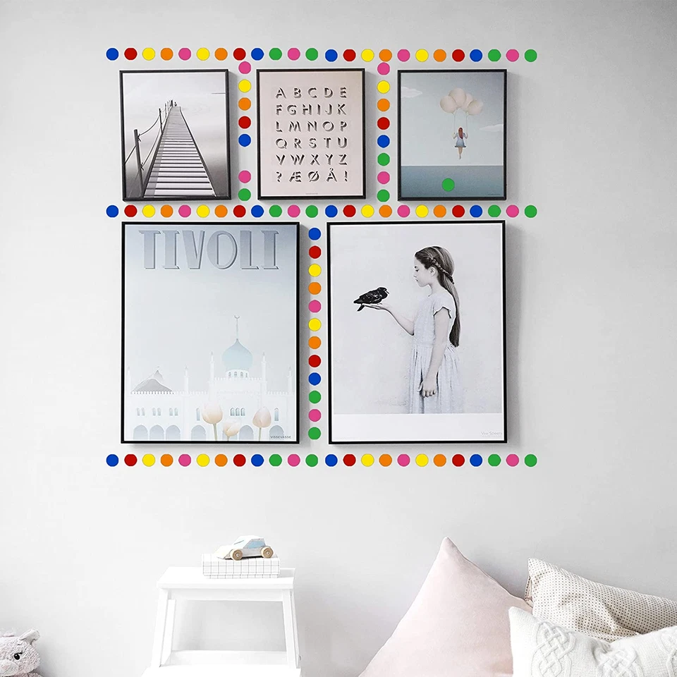 3000 Piezas 1 Pulgada Redonda Extraíble Código de Color Pegatinas de Punto Círculo Puntos Pegatinas Foto 3 de 4