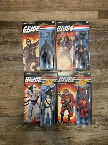 Hasbro G.I. Joe Classified Retro Carded Snake Eyes Storm Shadow Zartan Crimson