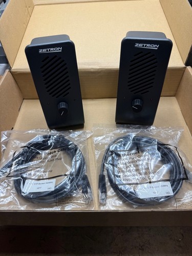 Lot of 2 Zetron Amplified Console Speakers 950-0884