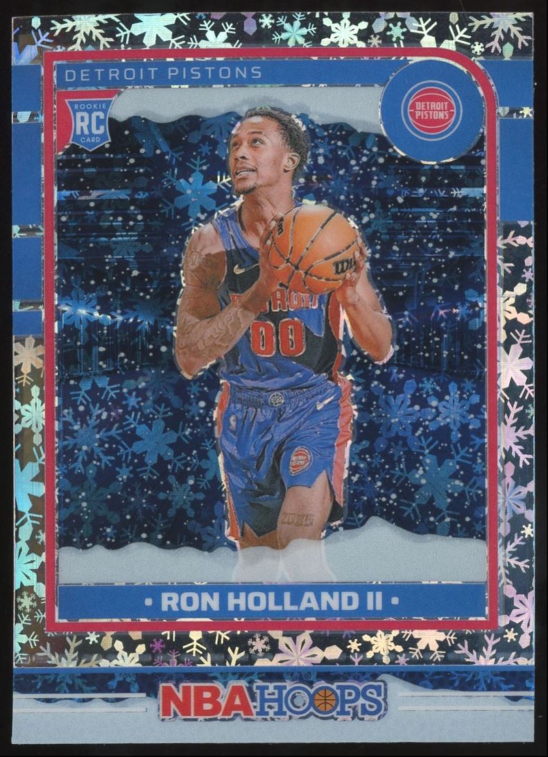 Ron Holland II Rookie #235 2024-25 Panini Hoops Premium Winter Prizm Pistons NBA