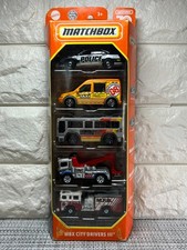 Matchbox 5 Pack MBX City Drivers III Police Interceptor Transit Truck HKY15